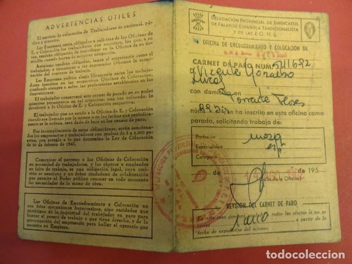 Military Antiques: Carnet Oficina de Encuadramiento y Colocacion. Sindicato de FALANGE