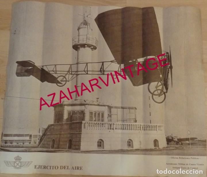 Militaria: AVIACION , EJERCITO DEL AIRE, CARTEL TORRE CONTROL AERODROMO DE CUATRO VIENTOS, 58X49 CMS
