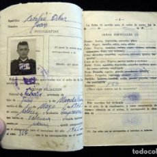 Militaria: ANTIGUA CARTILLA NAVAL MARINA DE GUERRA ESPAÑOLA. PROVINCIA MARITIMA VALENCIA, 1965 + PAPELES