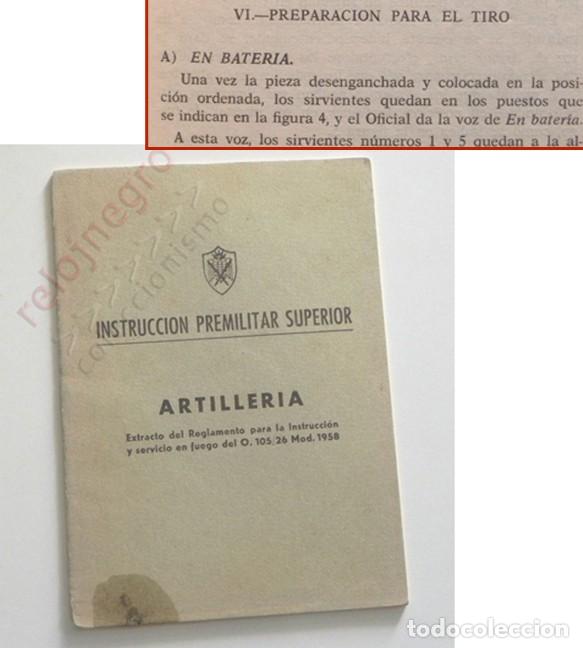 Militaria: INSTRUCCI&Oacute;N PREMILITAR SUPERIOR ARTILLER&Iacute;A - LIBRITO TIPO CUADERNO EJ&Eacute;RCITO DE ESPA&Ntilde;A EXT REGLAMENTO