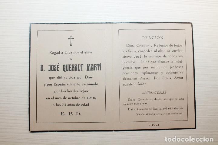 Militaria: ESQUELA VILMENTE ASESINADO POR LAS HORDAS ROJAS, 1936