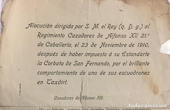 Military Antiques: REGIMIENTO CAZADORES DE ALFONSO XII. CORBATA DE SAN FERNANDO. 1910 ESCUADRONES EN TAXIRT