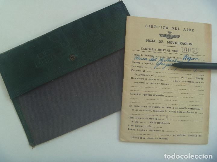 Militaria: AVIACION - EJERCITO DEL AIRE : HOJA DE MOVILIZACION Y SU FUNDA  . EPOCA DE FRANCO.