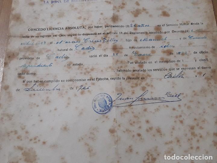 Militaria: CARTA MILITAR DOCUMENTO - Foto 4