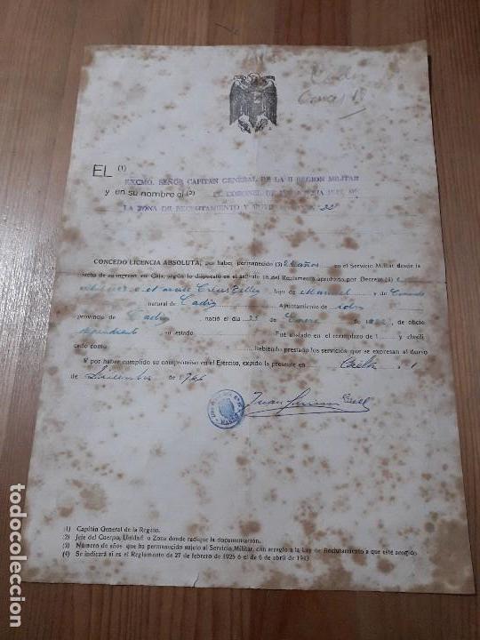 Militaria: CARTA MILITAR DOCUMENTO - Foto 1