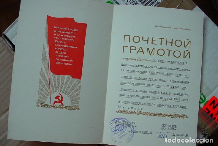 Militaria: Documento diploma epoca sovietica - Foto 2
