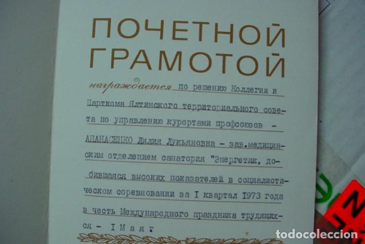 Militaria: Documento diploma epoca sovietica - Foto 3