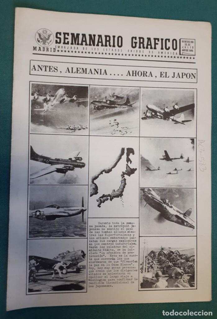 Militaria: Semanario Gr&aacute;fico, n&ordm; 106, julio 1945