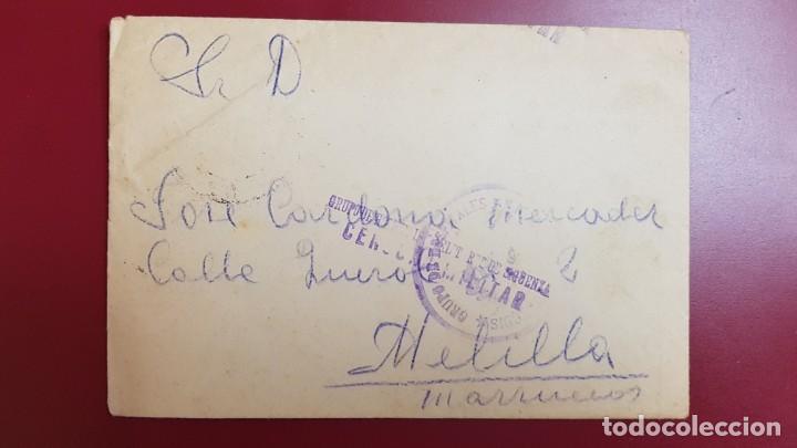 Militaria: CENSURA MILITAR MELILLA - CARTA CIRCULADA - MANDO - 1939