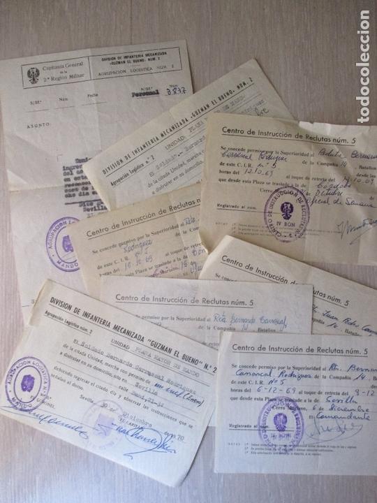Militaria: 8 DOCUMENTOS SOLDADO INFANTER&Iacute;A GUZM&Aacute;N EL BUENO, SEVILLA 1969 - 70. Y CIR N&ordm; 5. CERRO MURIANO.