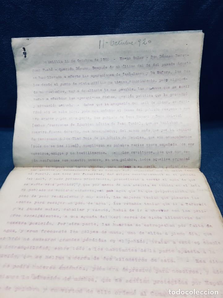 Militaria: DOCUMENTO MILITAR MELILLA 1920 - Foto 1