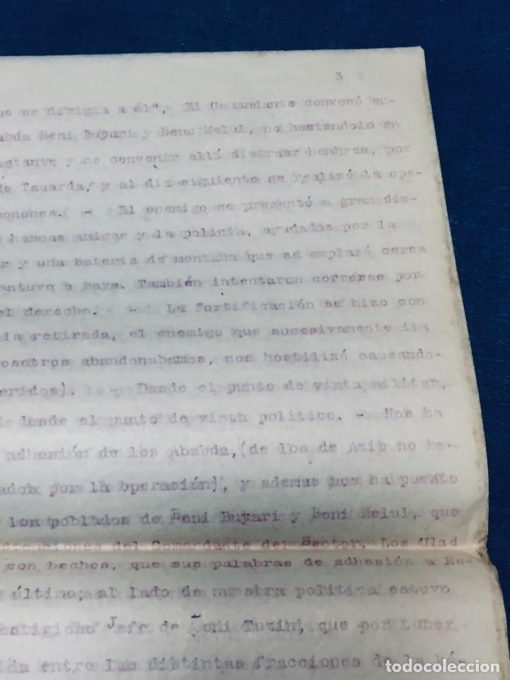 Militaria: DOCUMENTO MILITAR MELILLA 1920 - Foto 7