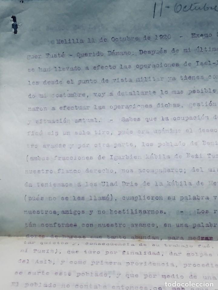 Militaria: DOCUMENTO MILITAR MELILLA 1920 - Foto 15