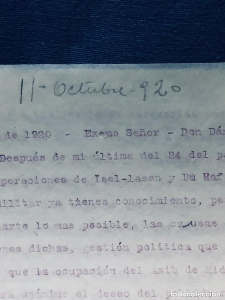 Militaria: DOCUMENTO MILITAR MELILLA 1920 - Foto 17