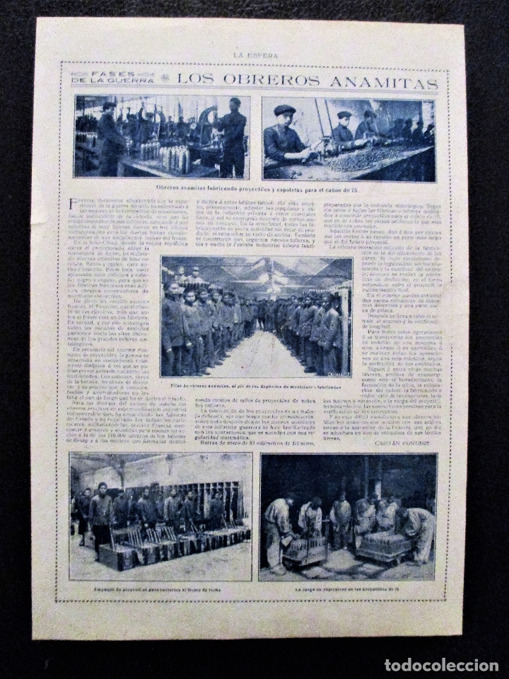 Militaria: FABRICACI&Oacute;N DE PROYECTILES Y ESPOLETAS. ANAM, INDOCHINA. 1914 - 1919.