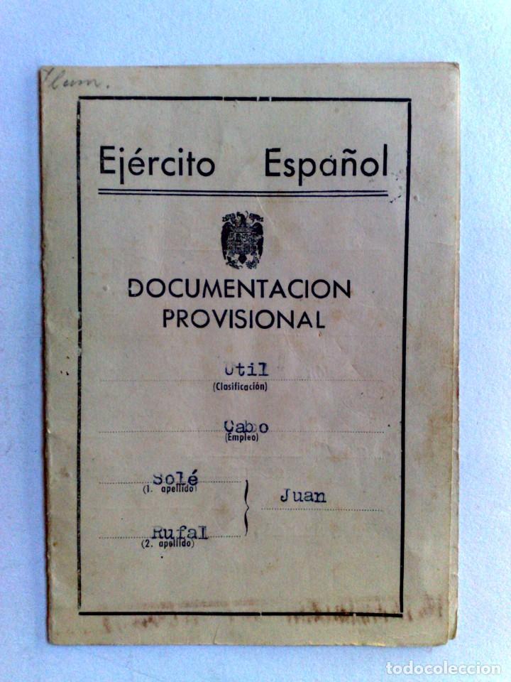 Militaria: CARTILLA EJ&Eacute;RCITO ESPA&Ntilde;OL,DOCUMENTACI&Oacute;N PROVISIONAL,EXPEDIDO 1954