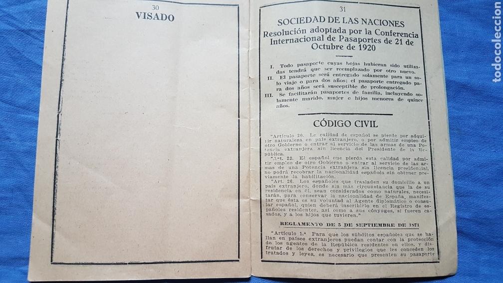 Militaria: Pasaporte Rep&uacute;blica Espa&ntilde;ola - Foto 3
