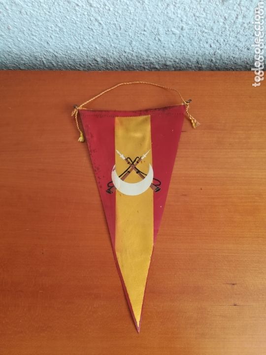 Militaria: Antiguo bander&iacute;n Escudo tropas Regulares S&aacute;hara - Ej&eacute;rcito Espa&ntilde;ol Bandera Espa&ntilde;a Tabor Infanter&iacute;a