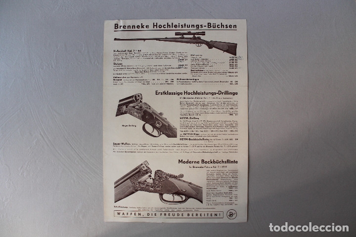 Militaria: BRENNEKE HOCHLEISTUNGS B&Uuml;CHSEN, CAT&Aacute;LOGO