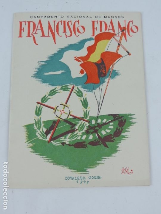 Militaria: CAMPAMENTO MILITAR DE MANDOS FRANCISCO FRANCO. COVALEDA. SORIA, 1949. Librito con escritos diversos