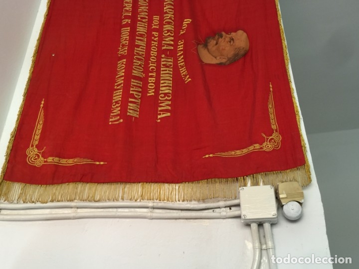 Militaria: Uni&oacute;n Sovi&eacute;tica. URSS. BANDERA EDIFICIO . 175 X 105 cm. - Foto 5