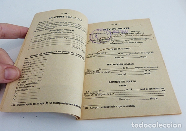 Militaria: Cartilla militar del ej&eacute;rcito espa&ntilde;ol - Foto 2