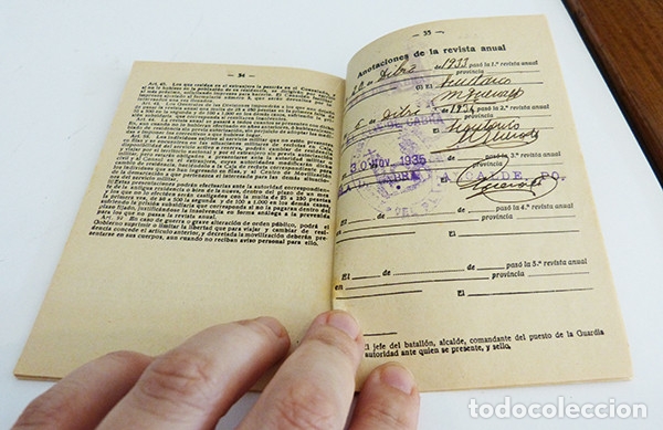 Militaria: Cartilla militar del ej&eacute;rcito espa&ntilde;ol - Foto 3