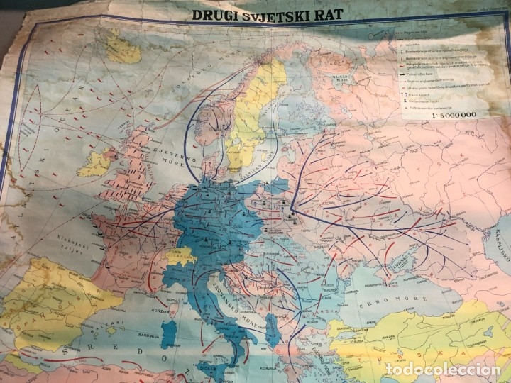 antiguo mapa militar de los movimientos de los - Compra venta en  todocoleccion