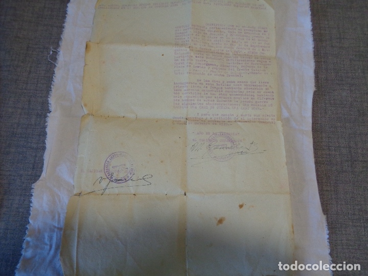 Militaria: Carta certificando entrega medallas guerra civil