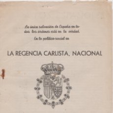 Militaria: MONTSERRAT, 20 DE ABRIL DE 1958 - LA REGENCIA CARLISTA, NACIONAL - LA REGENCIA DE ESTELLA