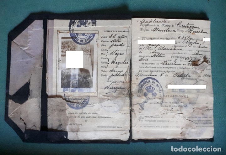 Militaria: Libreta de inscripci&oacute;n mar&iacute;tima, 1924 - Foto 2
