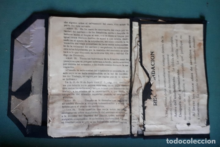 Militaria: Libreta de inscripci&oacute;n mar&iacute;tima, 1924 - Foto 3