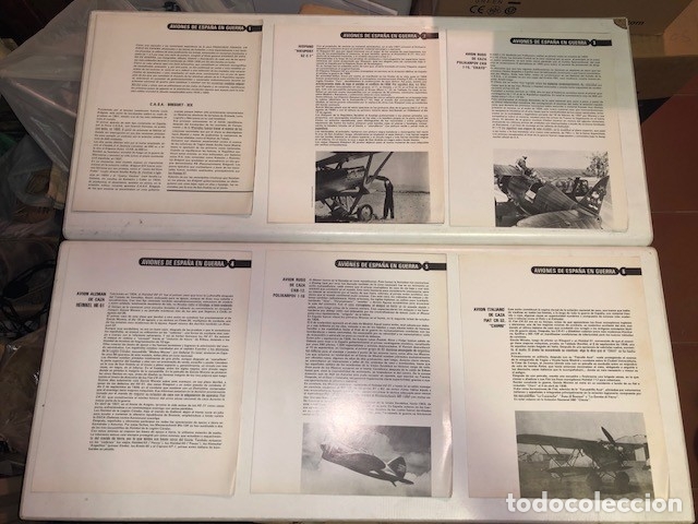 Militaria: 12 LAMINAS DE AVIONES DE ESPA&Ntilde;A POR JUAN ABELLAN