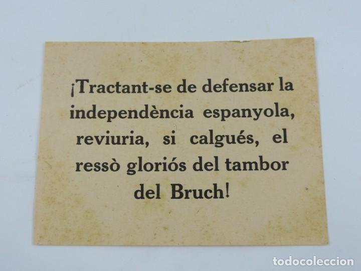 Militaria: PROPAGANDA TIPO HOJA VOLANDERA, GUERRA CIVIL, TAMBOR DEL BRUCH, ESCRITO EN CATALAN, MIDE 15 X 11 CMS