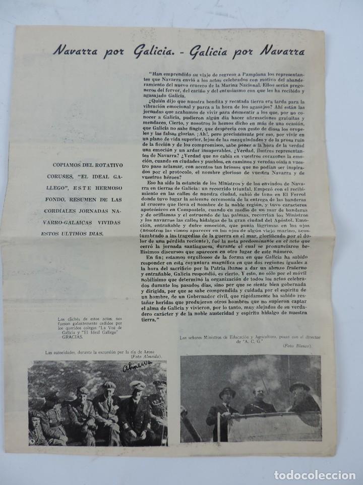 Militaria: PROPAGANDA DE ACTO DE ABANDERAMIENTO DEL NUEVO CRUCERO DE LA MARINA NACIONAL, CRUCERO NAVARRA, CARLI