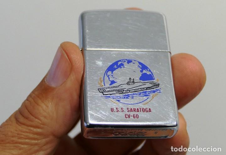 Militaria: U.S. NAVY. ARMADA NORTEAMERICA. MECHERO ZIPPO. PORTAAVIONES USS SARATOGA