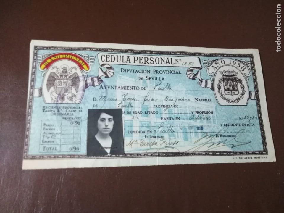 Militaria: curiosa celula personal 1938 SEVILLA guerra civil.