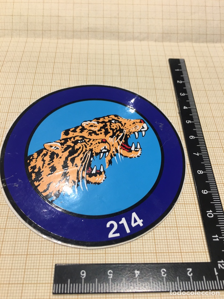Militaria: Pegatina Escuadro 214 - Foto 1