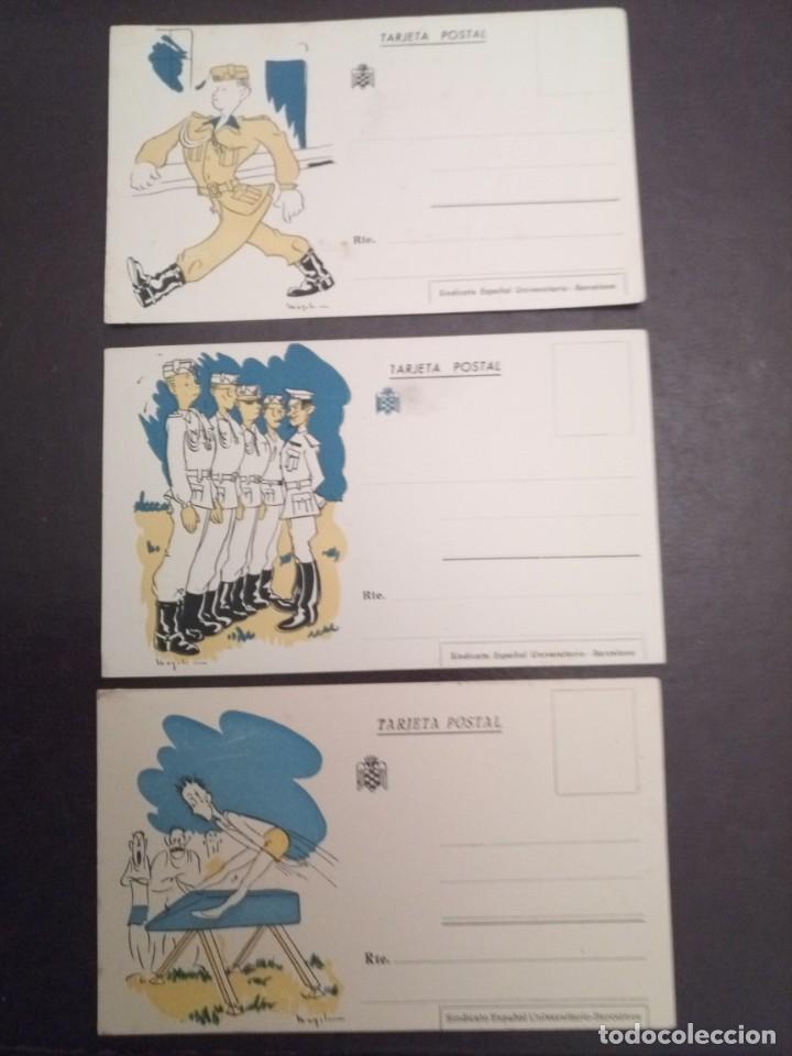 Militaria: Lote postales SEU sindicato Espa&ntilde;ol Universitario Barcelona Falange