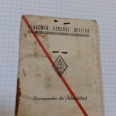 Militaria: CARNET DE LA ACADEMIA GENERAL MILITAR DE UN SOLDADO DE INFANTERÍA, ZARAGOZA, 1955. Lote 192949982