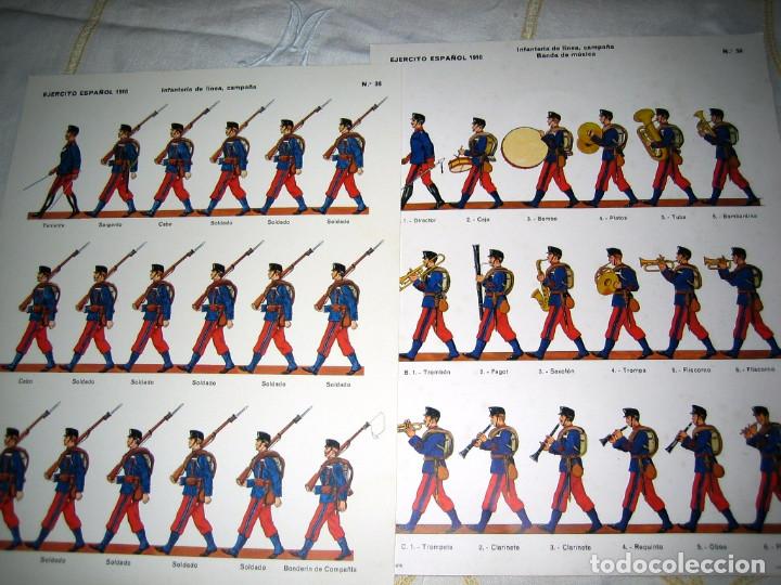 Militaria: 2 LAMINAS DE SOLDADOS ESPA&Ntilde;OLES 1910- 2- MUSEO DEL EJERCITO