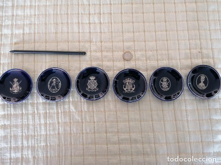 Militaria: SEIS CENICEROS ESCUDOS CORBETAS TIPO DESCUBIERTA