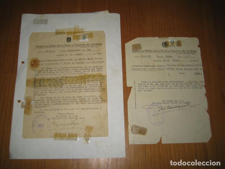 Militaria: Documentos militares Gobierno militar de la plaza y provincia de C&oacute;rdoba 1961