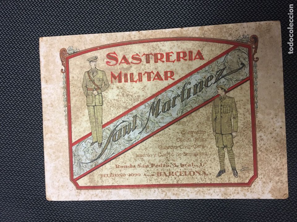 Military Antiques: CATALOGO SASTRERIA MILITAR SAUL MARTINEZ BARCELONA. uniformes divisas distintivos ejercito