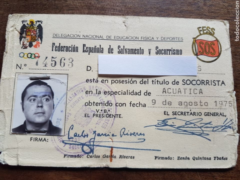 Militaria: Carnet Socorrista 1975 - Foto 1