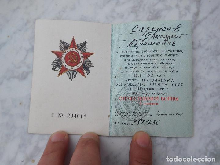Militaria: Concesi&oacute;n original para medalla condecoraci&oacute;n sovi&eacute;tica URSS