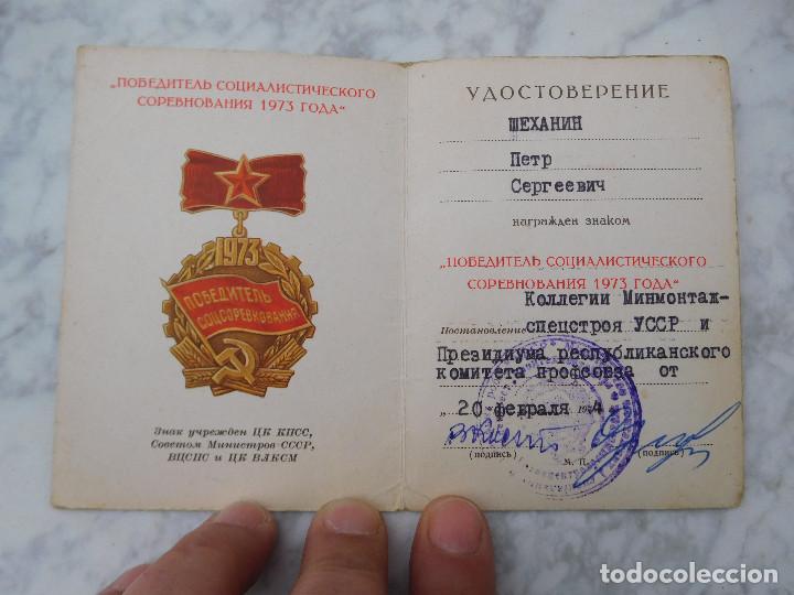 Militaria: Concesi&oacute;n original para medalla condecoraci&oacute;n sovi&eacute;tica URSS