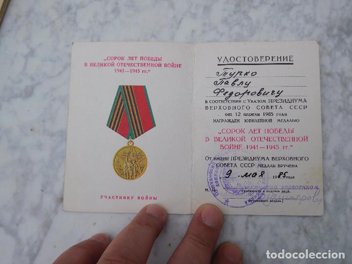 Militaria: Concesi&oacute;n original para medalla condecoraci&oacute;n sovi&eacute;tica URSS