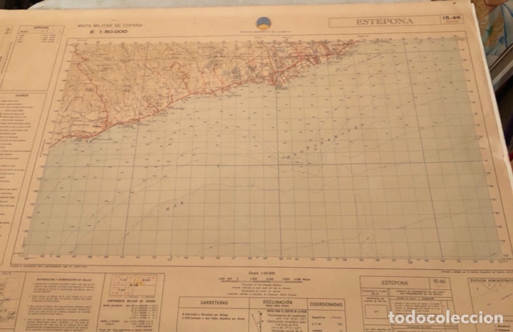 Militaria: Lote de 4 mapas militares, Marbella, Estepona, ronda y ubrique