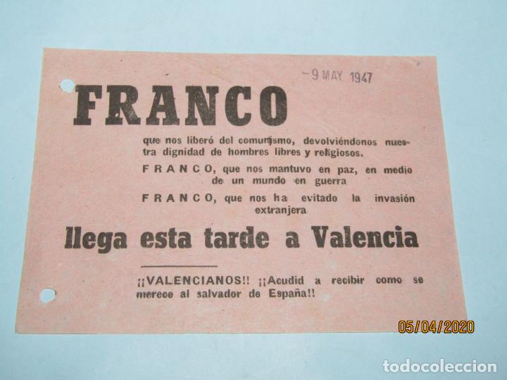 Military Antiques: Antiguo Pasqu&iacute;n Visita de FRANCO a Valencia el 9 de Mayo del A&ntilde;o 1947